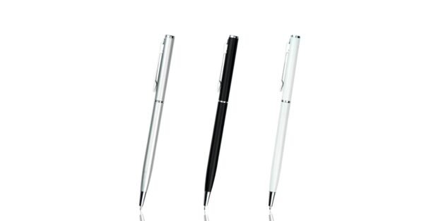 971B Milan metal ball pen with twist-action aluminium body and black ink- group view