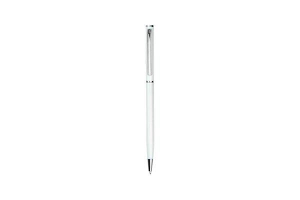 971B Milan metal ball pen with twist-action aluminium body and black ink- white