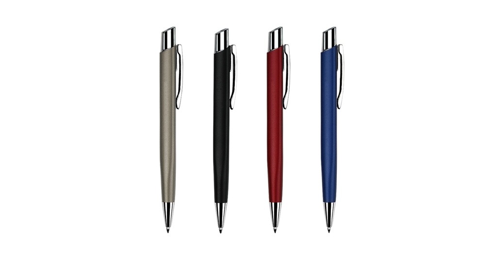 977B TRINITY aluminium metal ball pen with 1.0mm black ink and push-action- Group