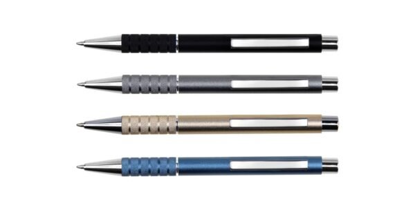 985B TITUS metal ball pen with aluminium body and push action- side view