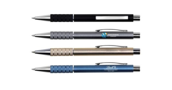 985B TITUS metal ball pen with aluminium body and push action- with logo