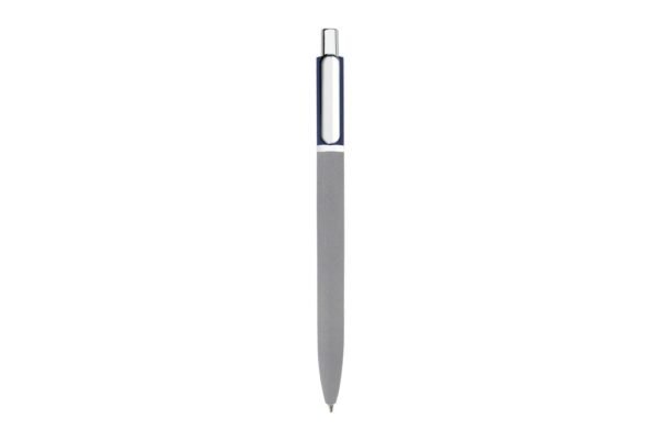 990B GRYT stone finish metal ball pen with aluminium body and push-action design- Blue