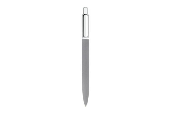 990B GRYT stone finish metal ball pen with aluminium body and push-action design- Grey
