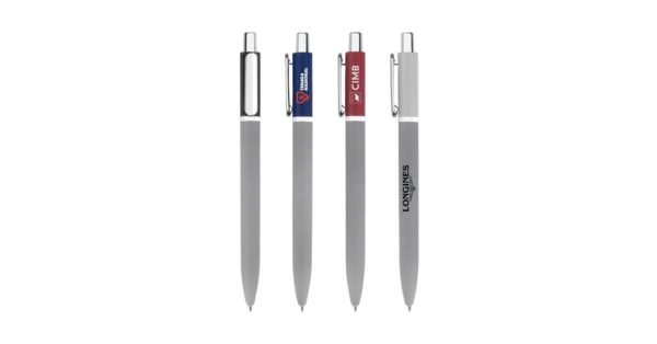 990B GRYT stone finish metal ball pen with aluminium body and push-action design- with logo