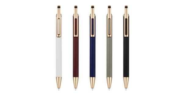991B LILIDY black aluminum ball pen with push-action and engravable barrel- side view