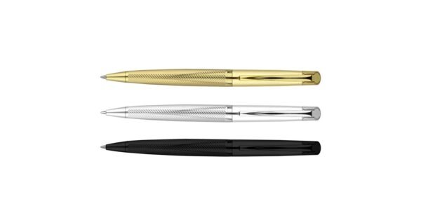 999BG LEGACY stainless steel gel pen with twist-action and black gel ink- Side view