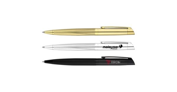 999BG LEGACY stainless steel gel pen with twist-action and black gel ink- with logo