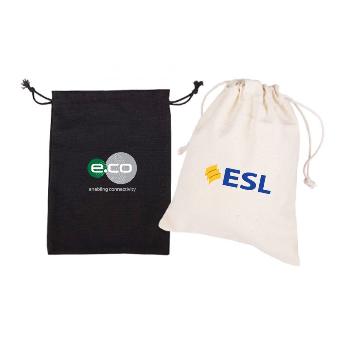 drawstring canvas pouch BM147 with customizable logo printing in Singapore