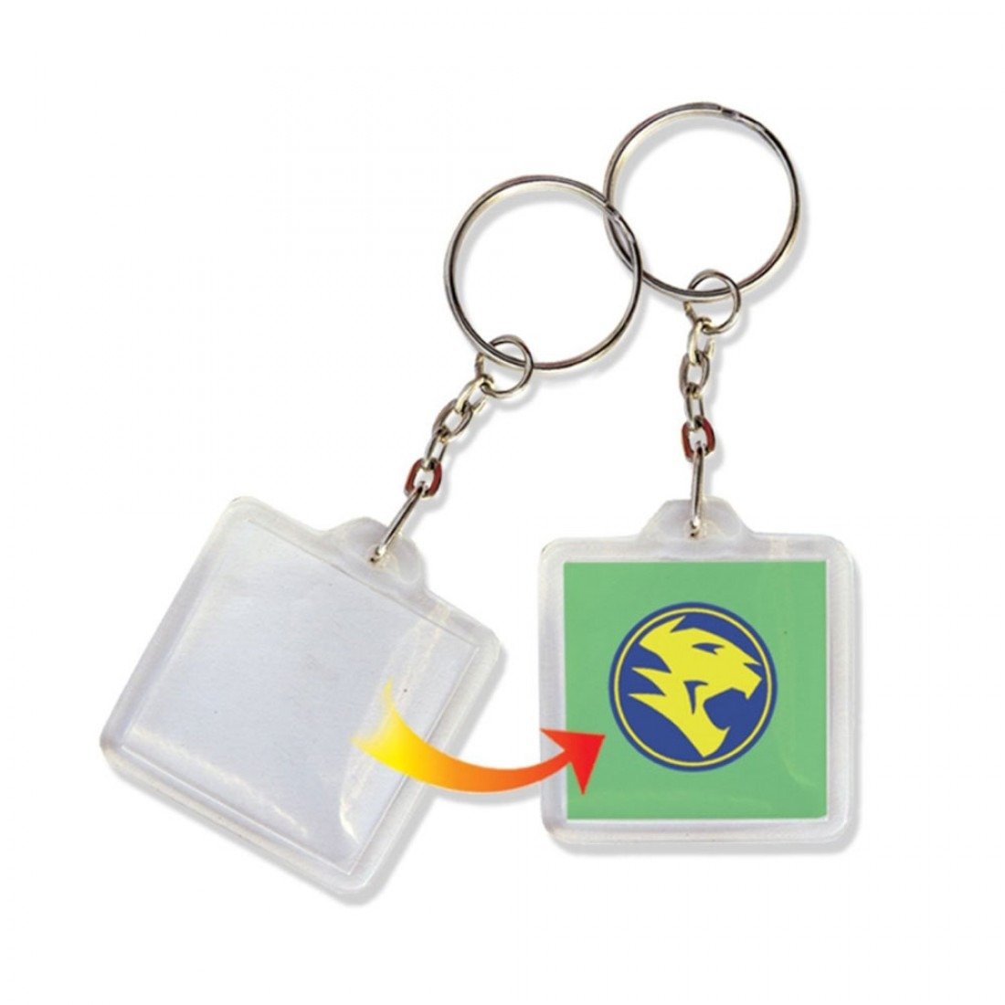 Square Acrylic Keychain Singapore – Pinko C740A – Transparent