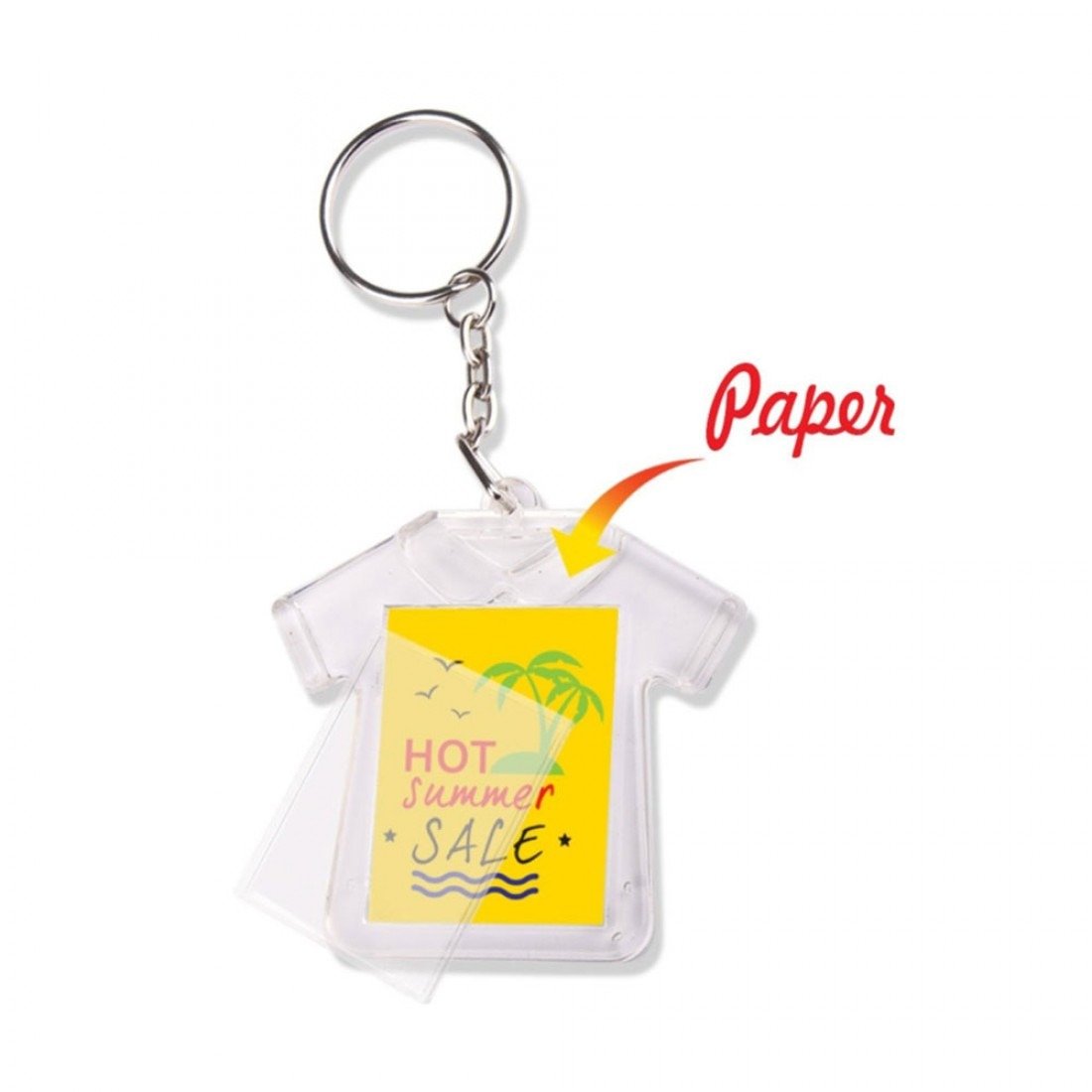 Shirt Shape Keychain Singapore – Acrylic Keychain C760 – Transparent