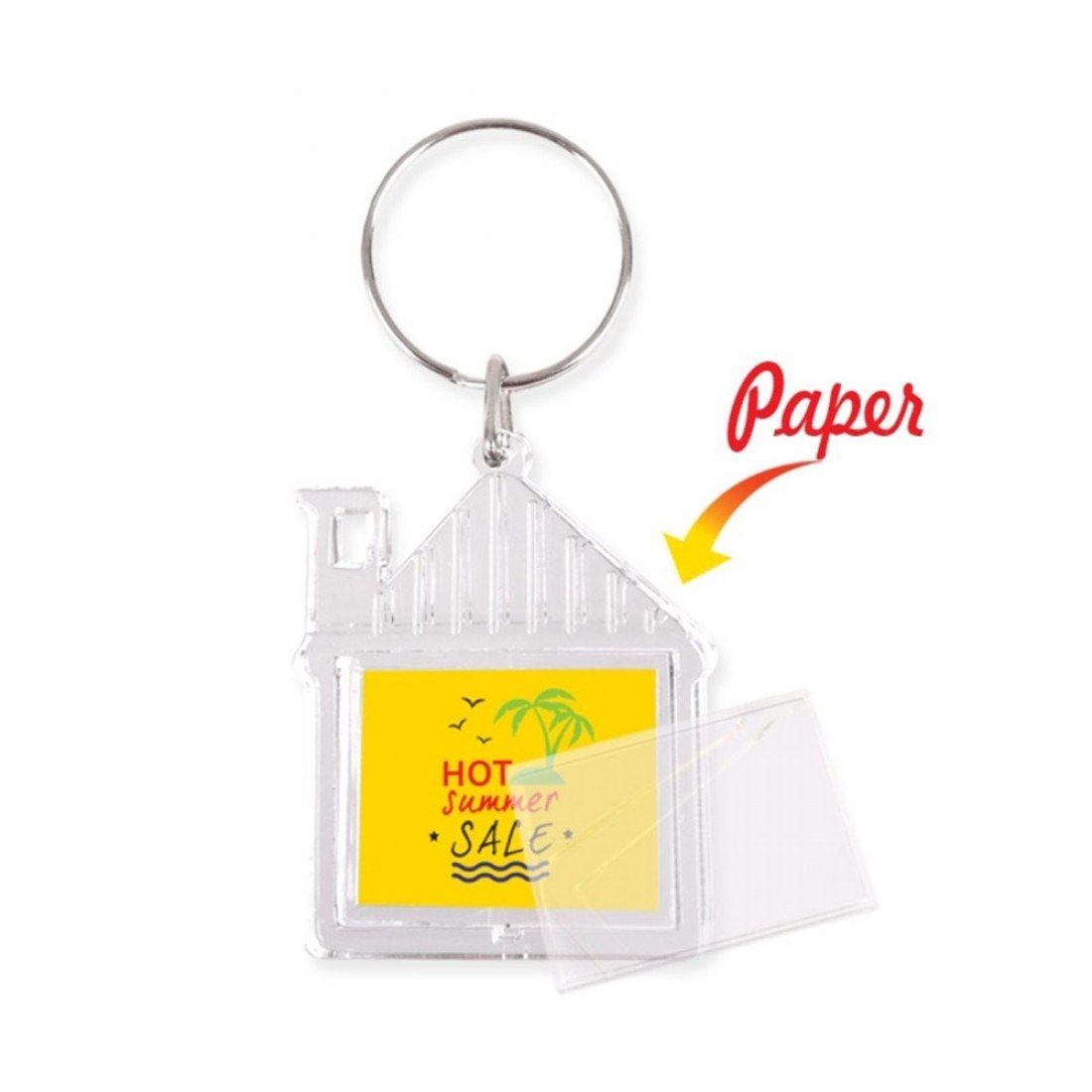 House Shape Keychain Singapore – Dwirl Acrylic Keychain C780 – Transparent