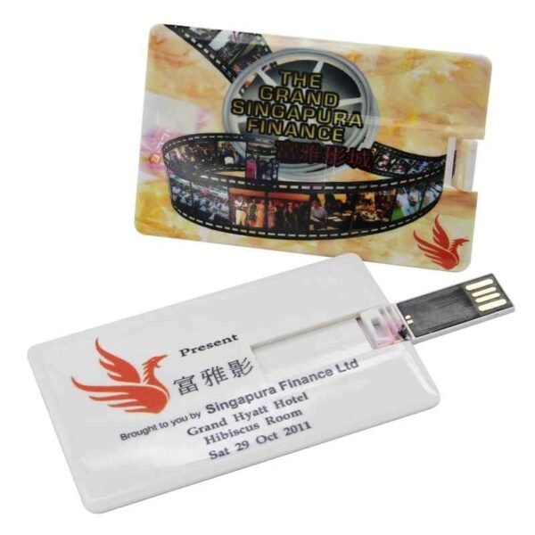 Slim card USB flash drive with custom logo option - design a