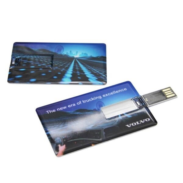 Slim card USB flash drive with custom logo option - design e