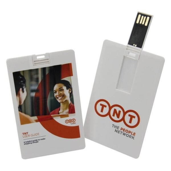 Slim card USB flash drive with custom logo option - design h