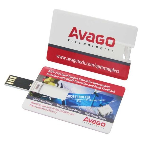 Slim card USB flash drive with custom logo option - design i