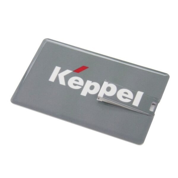 Slim card USB flash drive with custom logo option - design j