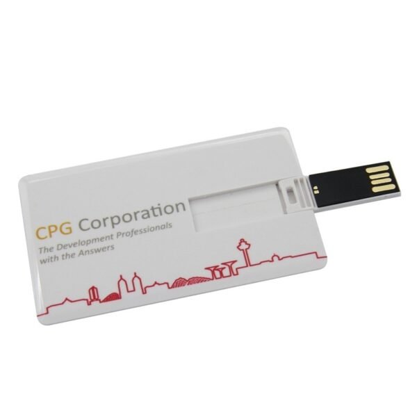 Slim card USB flash drive with custom logo option - design k