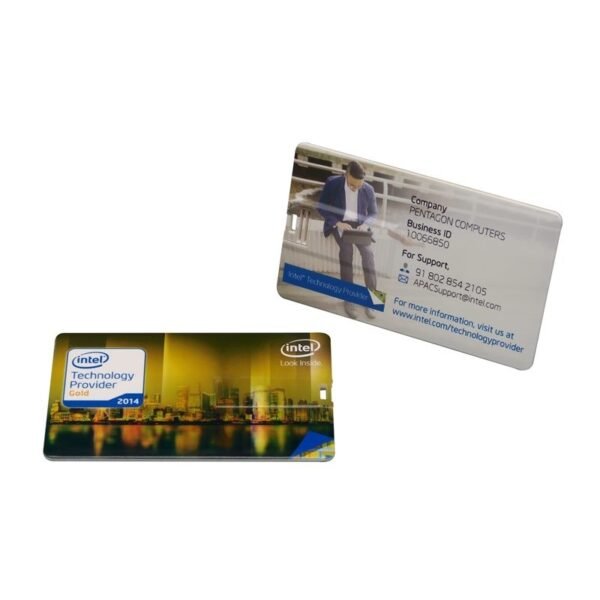 Slim card USB flash drive with custom logo option - design p