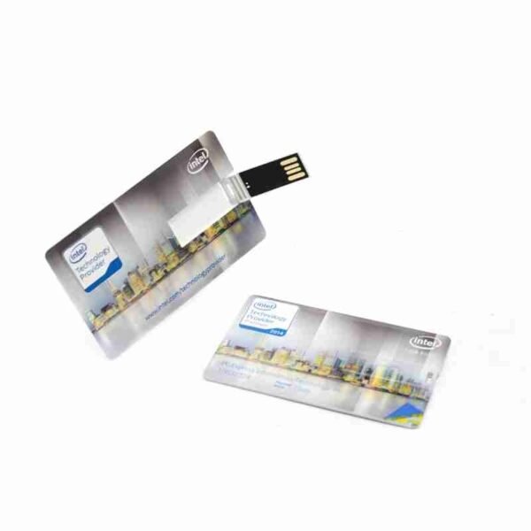 Slim card USB flash drive with custom logo option - design q