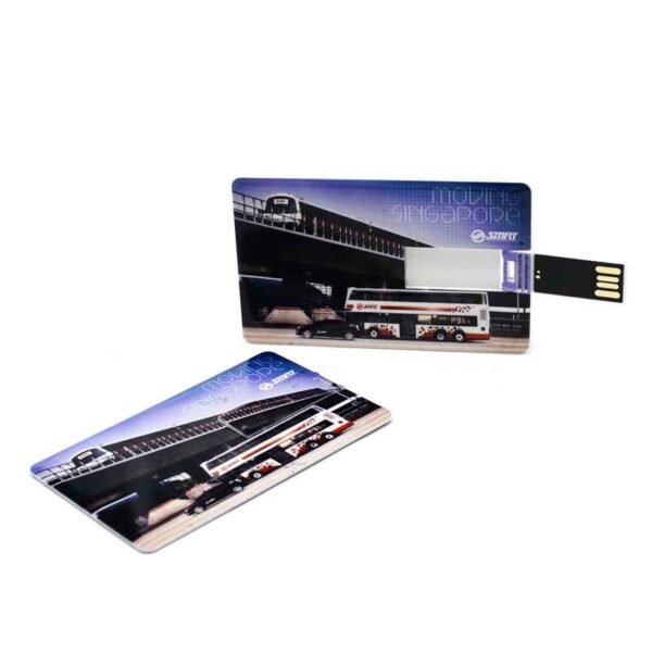 Slim card USB flash drive with custom logo option - design r