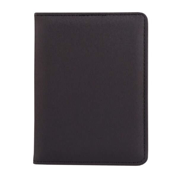 Busivead PU passport holder CH969 in black with logo print area