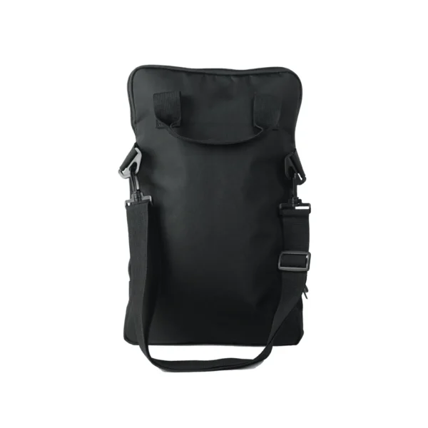 Black Avantex polyester cationic document bag DB724 with slim design - back view