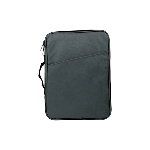 Sociant slim laptop document bag in oblique polyester – lightweight and water-resistant for professional daily use - black