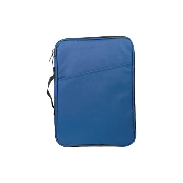 Sociant slim laptop document bag in oblique polyester – lightweight and water-resistant for professional daily use - blue