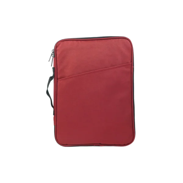 Sociant slim laptop document bag in oblique polyester – lightweight and water-resistant for professional daily use - red
