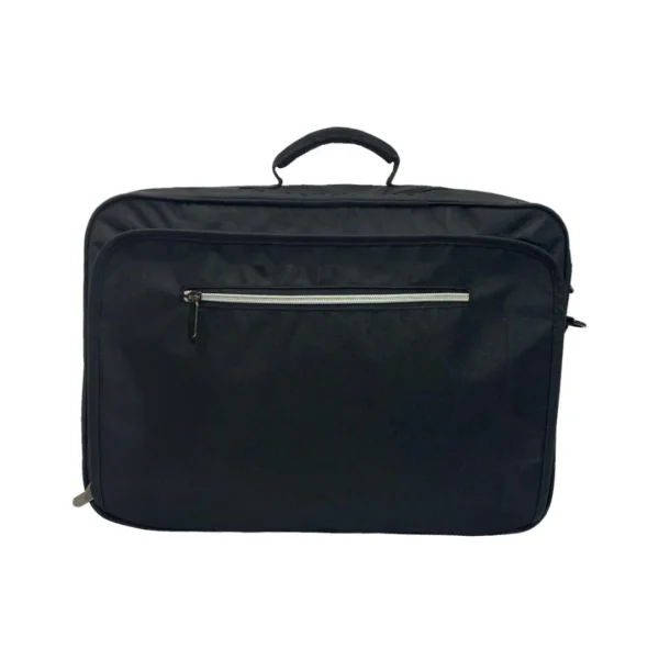 Scapital Document Bag in black with ergonomic handle and water-resistant polyester material - DB780-black back