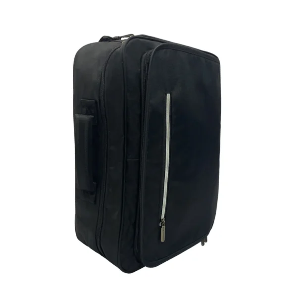 Scapital Document Bag in black with ergonomic handle and water-resistant polyester material - DB780-side view