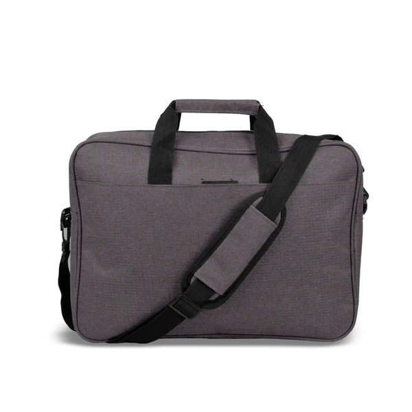 Flairist document bag in high density polyester, water-resistant with ergonomic handle – DB787-black back view