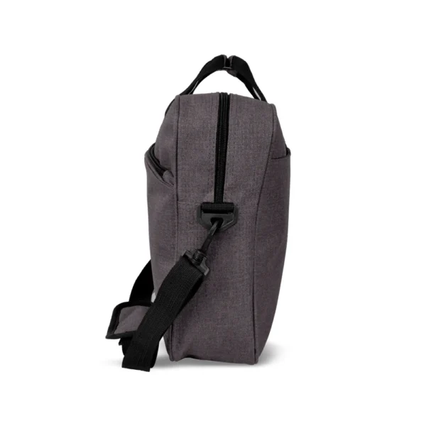 Flairist document bag in high density polyester, water-resistant with ergonomic handle – DB787-black side