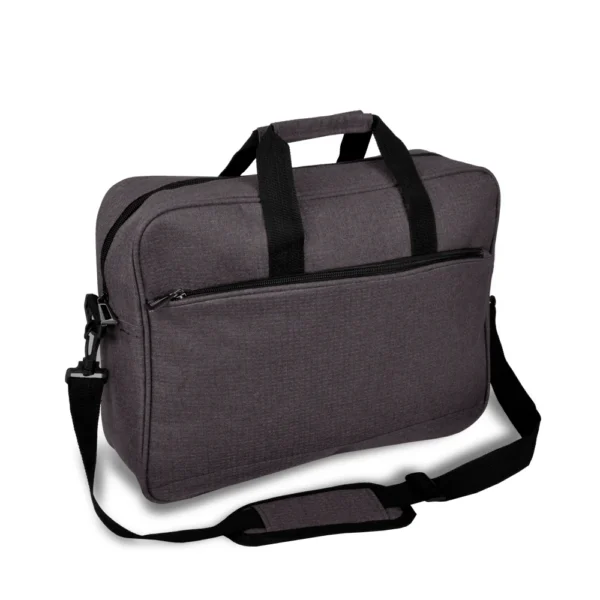 Flairist document bag in high density polyester, water-resistant with ergonomic handle – DB787-black side view