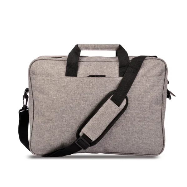 Flairist document bag in high density polyester, water-resistant with ergonomic handle – DB787-grey back view