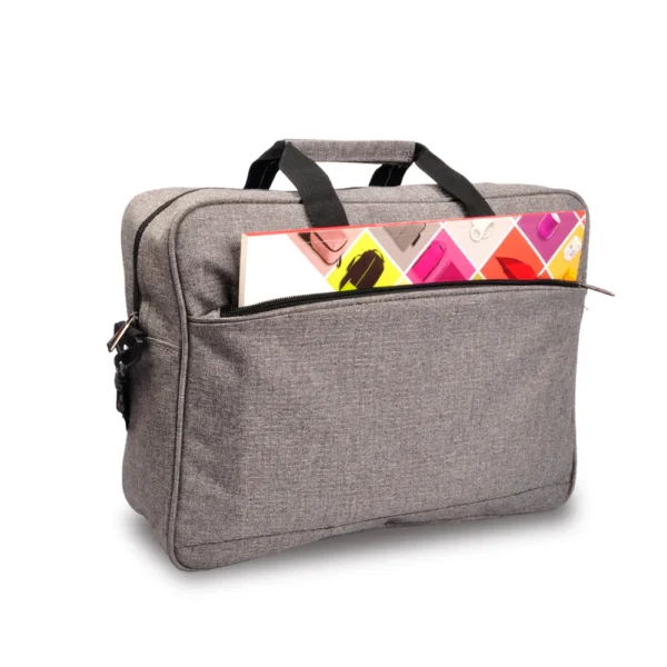 Flairist document bag in high density polyester, water-resistant with ergonomic handle – DB787-grey compartment