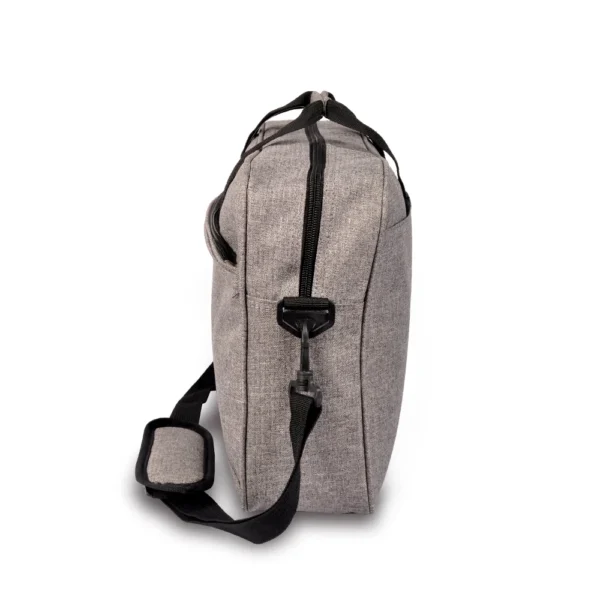 Flairist document bag in high density polyester, water-resistant with ergonomic handle – DB787-grey side