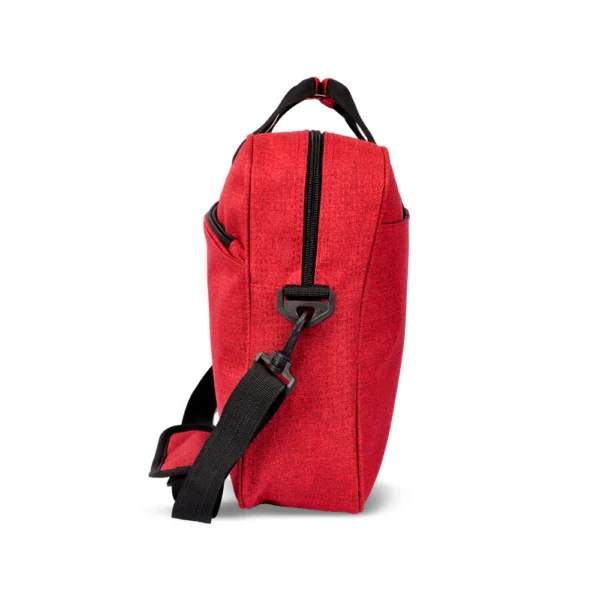 Flairist document bag in high density polyester, water-resistant with ergonomic handle – DB787-red side