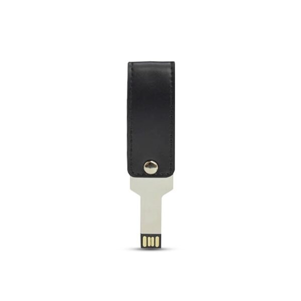 Black and red leather USB drive EX005 EXECUTIVE with 3-year memory chip warranty - top