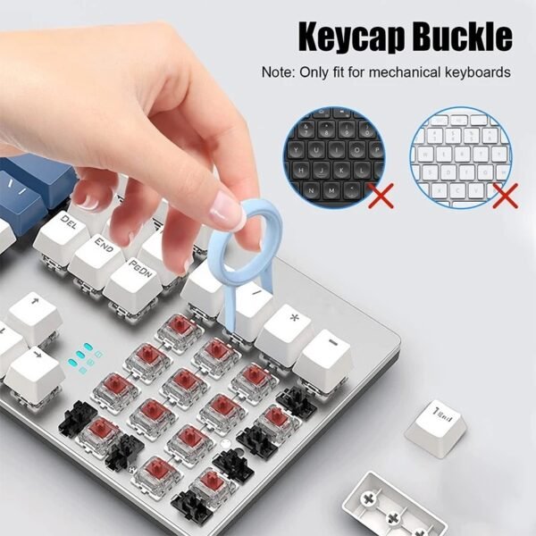 GCT02M gadget cleaning kit in white and blue with brush, sponge, and silicone tools - keyboard