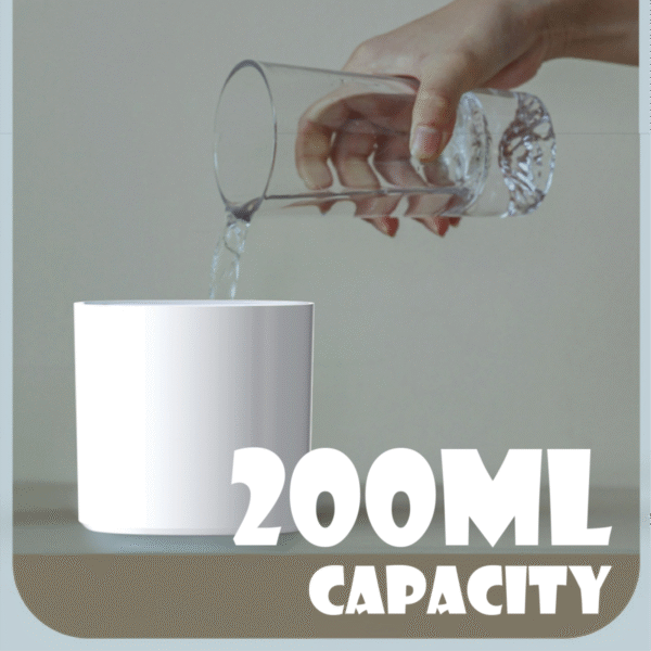 portable usb humidifier HM200 in white ABS design - 200ml