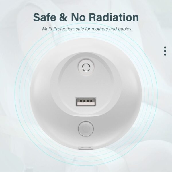 White USB humidifier HM420 with 420ml capacity and soft night light for desktop or bedroom use - safe