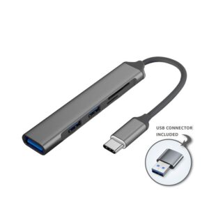 HUB02 – USB HUB WITH CARD READER – 3.0 HIGH SPEED DATA TRANSFER