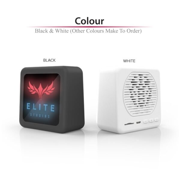 LED logo bluetooth speaker with super bass and light-up branding - colour