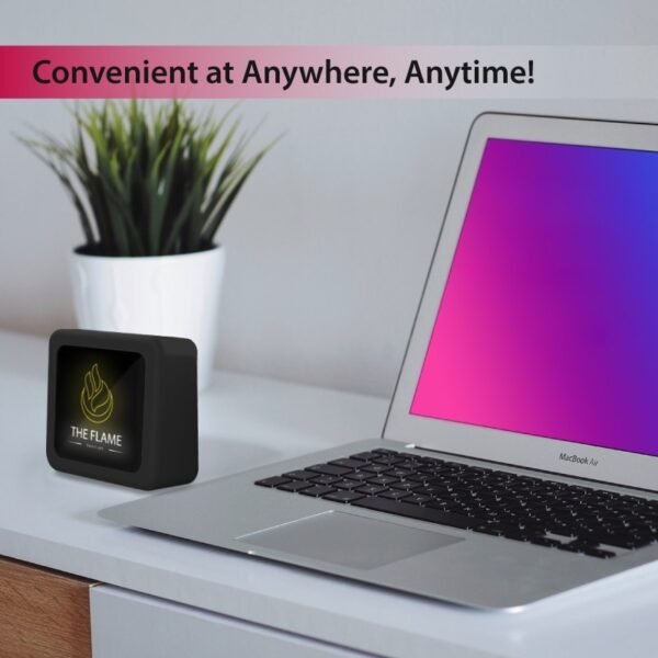 LED logo bluetooth speaker with super bass and light-up branding - display