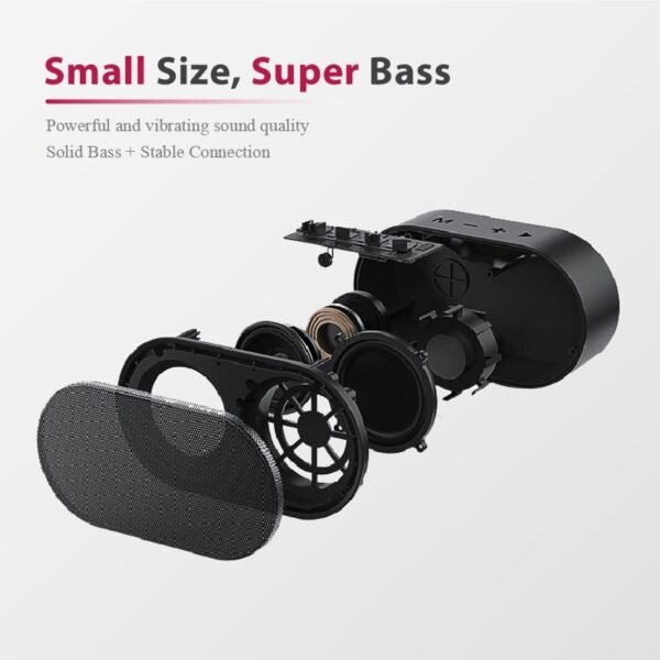Multi function bluetooth speaker with FM, USB and built-in microphone - small