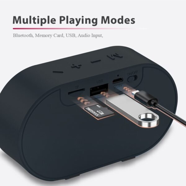 Multi function bluetooth speaker with FM, USB and built-in microphone - multiple playing