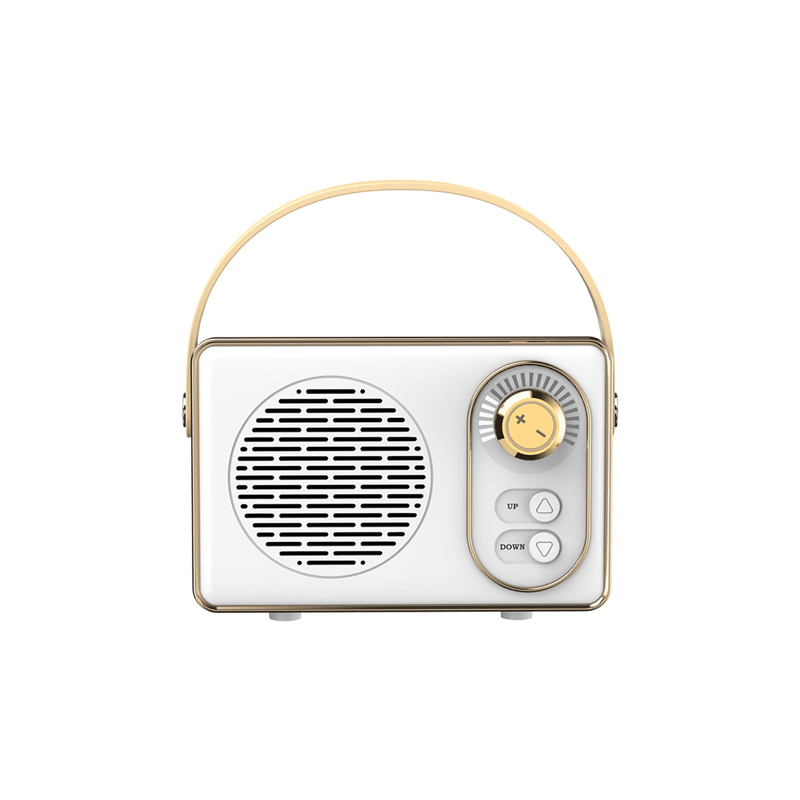 Retro Bluetooth speaker in white with 5W output