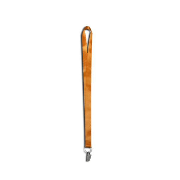 orange Wearup 2cm nylon lanyard LD11 with metal clip and silkscreen print