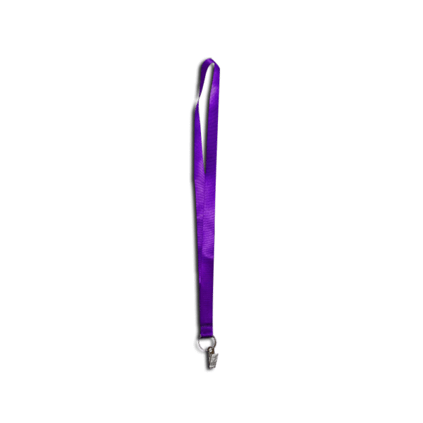 purple Wearup 2cm nylon lanyard LD11 with metal clip and silkscreen print
